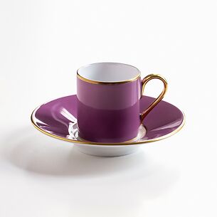 Porcelaine de Limoges Mokkatasse Amethyst/Golddekor