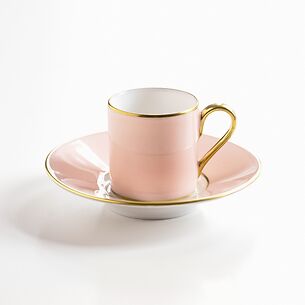 Porcelaine de Limoges Mokkatasse Rosa/Golddekor