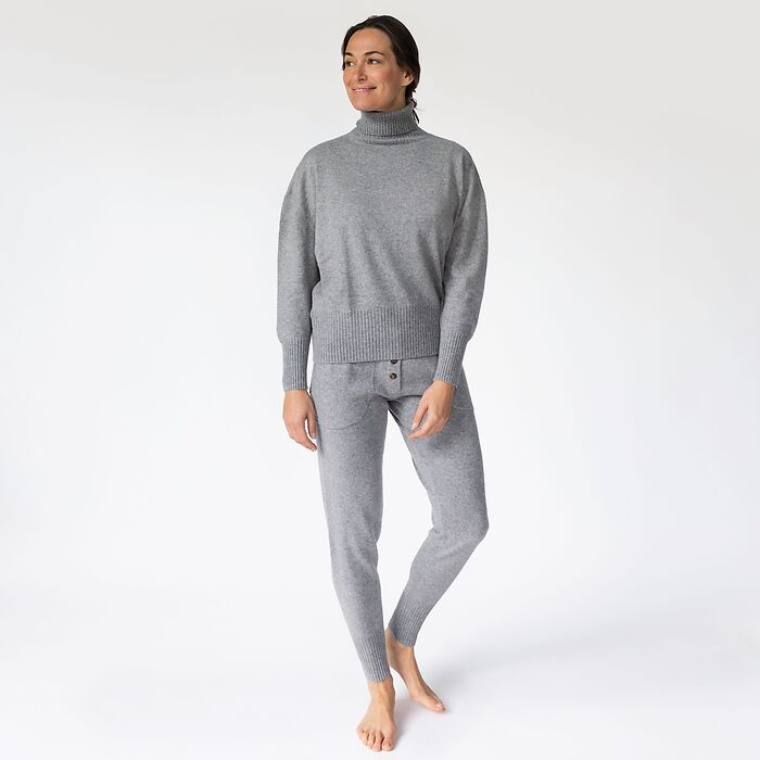 Sunday in Bed X Torquato Merino-Kaschmir-Pullover Grau S