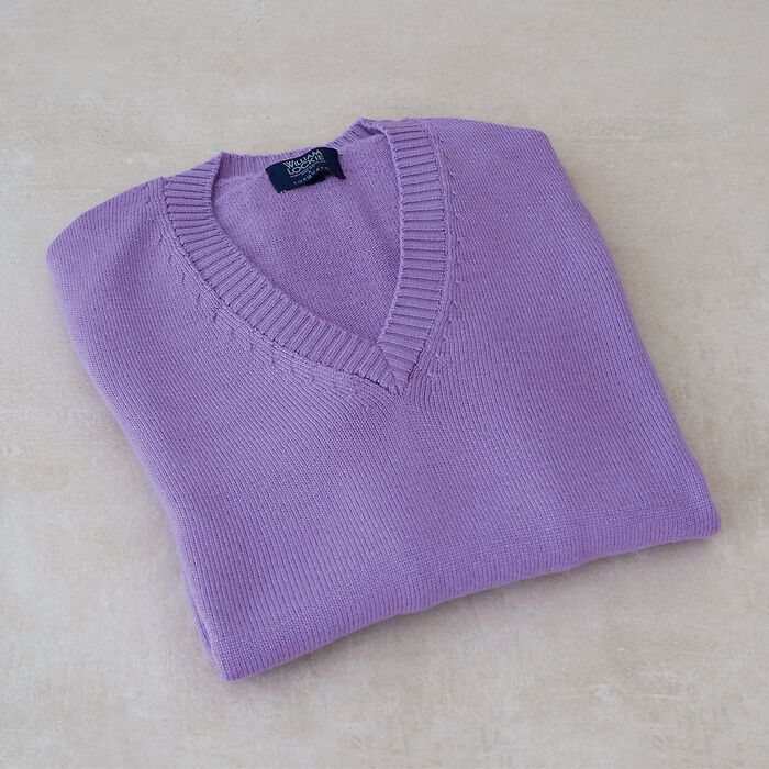 Merino-Pullover von William Lockie Lavender Gr. S