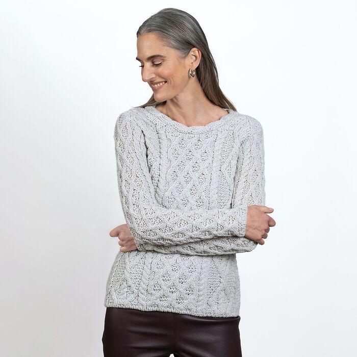 Aran-Pullover für Damen Gr. L