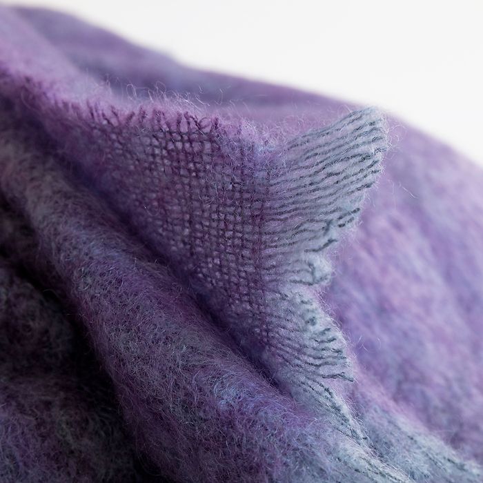 Cushendale: Mohair-Plaid aus Irland Aubergine